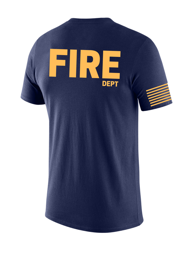 Navy Blue Fire Dept Men's Shirt - Short Sleeve - FEDS Apparel