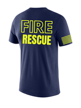 Navy Blue Fire Rescue Men's Shirt - Short Sleeve - FEDS Apparel