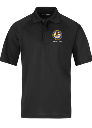 TACTICAL Department of Justice Polo- Men's Short Sleeve - FEDS Apparel