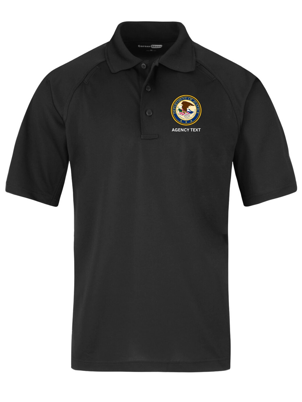 TACTICAL Department of Justice Polo- Men's Short Sleeve - FEDS Apparel