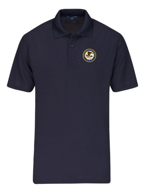 Department of Justice Polo Shirt - Men's Short Sleeve - FEDS Apparel