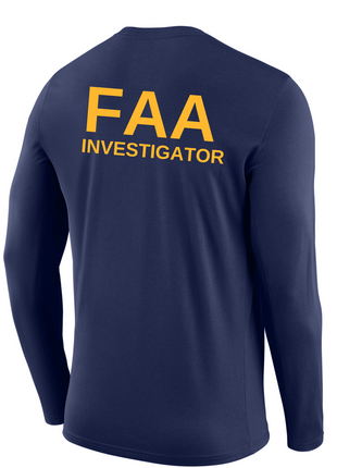 FAA Investigator Agency Identifier T Shirt - Long Sleeve - FEDS Apparel