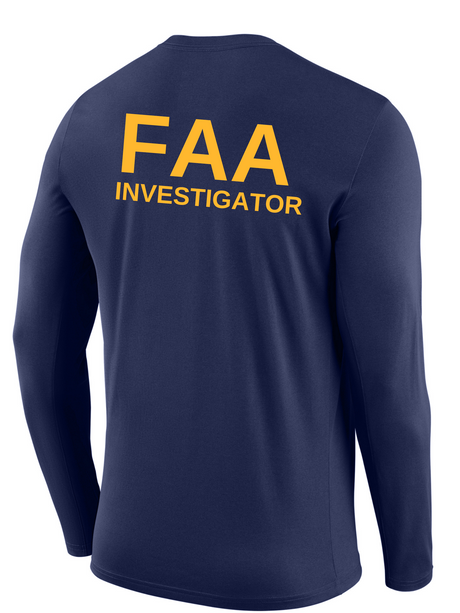 FAA Investigator Agency Identifier T Shirt - Long Sleeve - FEDS Apparel