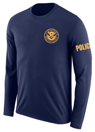 DHS POLICE Agency Identifier T Shirt - Long Sleeve - FEDS Apparel