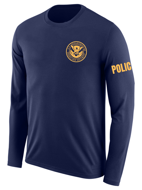 DHS POLICE Agency Identifier T Shirt - Long Sleeve - FEDS Apparel