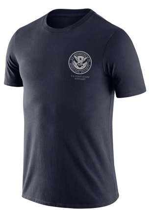 SUBDUED DHS U.S. Coast Guard Auxiliary Agency Identifier T Shirt - Short Sleeve - FEDS Apparel