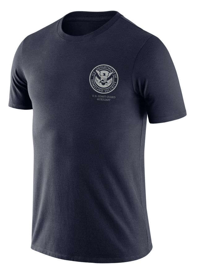 SUBDUED DHS U.S. Coast Guard Auxiliary Agency Identifier T Shirt - Short Sleeve - FEDS Apparel