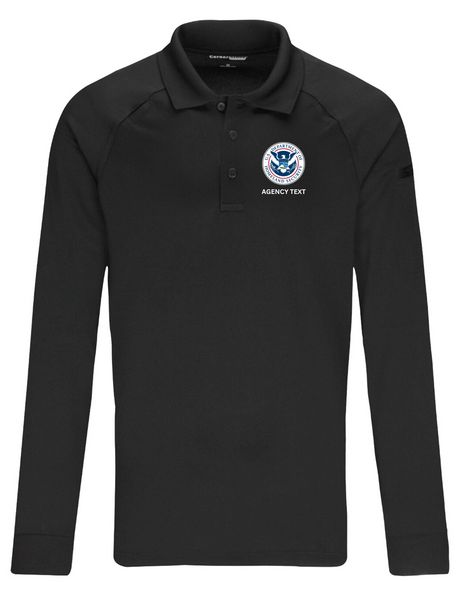 TACTICAL Dept of Homeland Security Polo- Men's Long Sleeve - FEDS Apparel