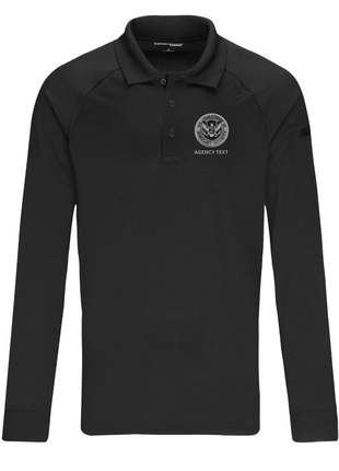TACTICAL (Ghost Effect) Dept of Homeland Security Polo- Men's Long Sleeve - FEDS Apparel