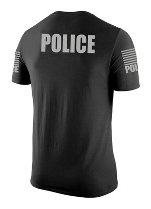 Black Police Men's Shirt - Short Sleeve - FEDS Apparel