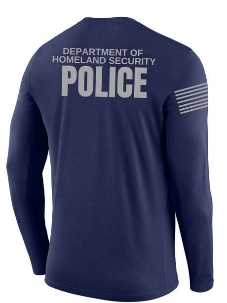 SUBDUED DHS POLICE Agency Identifier T Shirt - Long Sleeve - FEDS Apparel