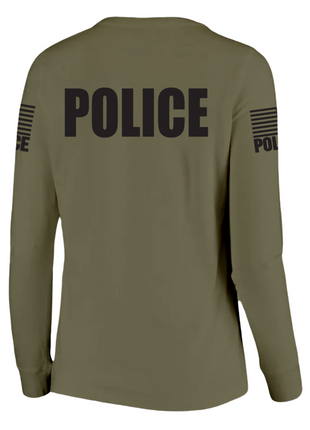 Drab Green Police Women's Shirt - Long Sleeve - FEDS Apparel