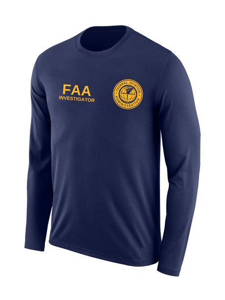 FAA Investigator Agency Identifier T Shirt - Long Sleeve - FEDS Apparel