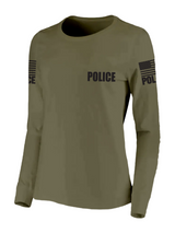 Drab Green Police Women's Shirt - Long Sleeve - FEDS Apparel