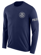 SUBDUED DHS POLICE Agency Identifier T Shirt - Long Sleeve - FEDS Apparel