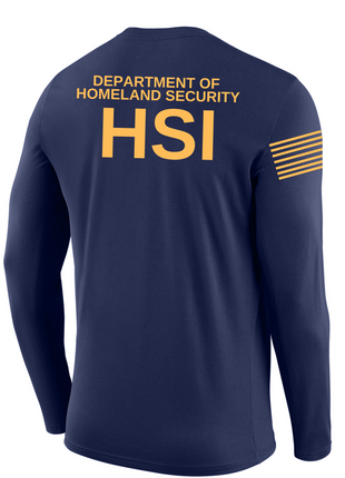 DHS HSI Agency Identifier T Shirt - Long Sleeve - FEDS Apparel
