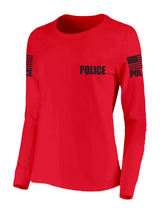 Red Police Women's Shirt - Long Sleeve - FEDS Apparel