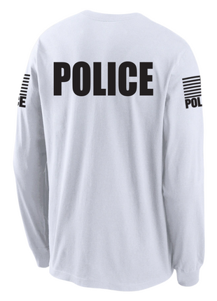 white mens police shirt