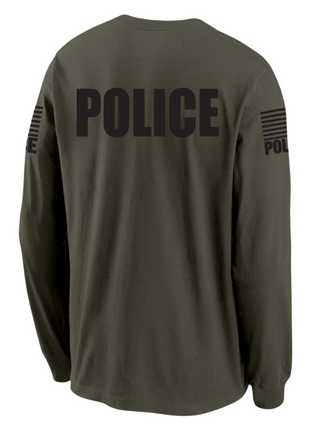 POLICE SHIRT OLIVE MILITARY DRAB GREEN
