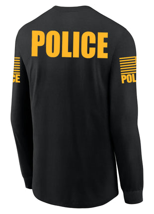 Black Police Men's Shirt - Long Sleeve - FEDS Apparel