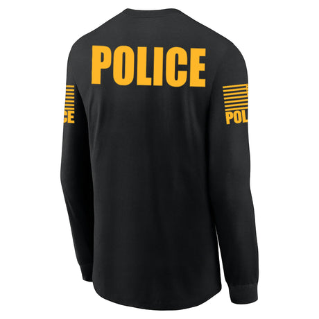 Black Police Men's Shirt - Long Sleeve - FEDS Apparel