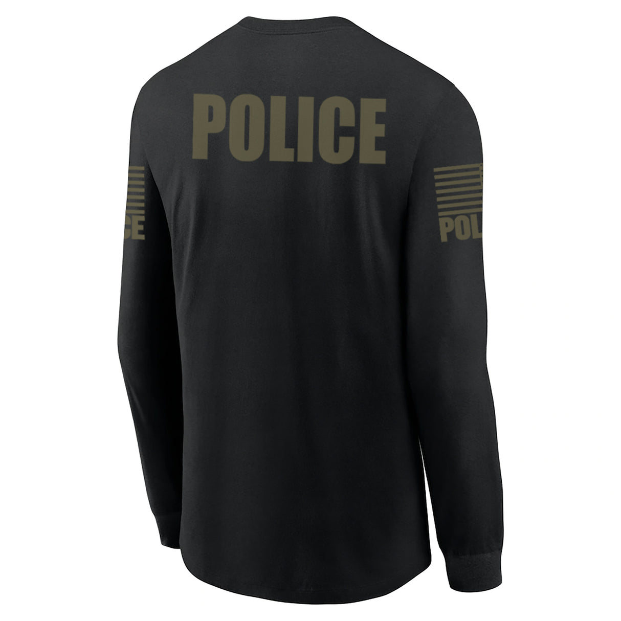 Black Police Men's Shirt - Long Sleeve - FEDS Apparel