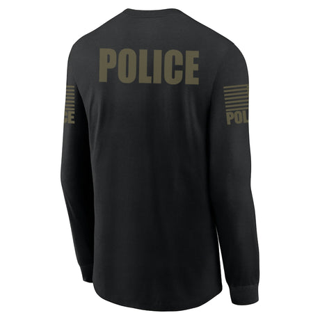 Black Police Men's Shirt - Long Sleeve - FEDS Apparel