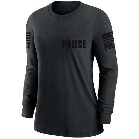 Black Police Women's Shirt - Long Sleeve - FEDS Apparel