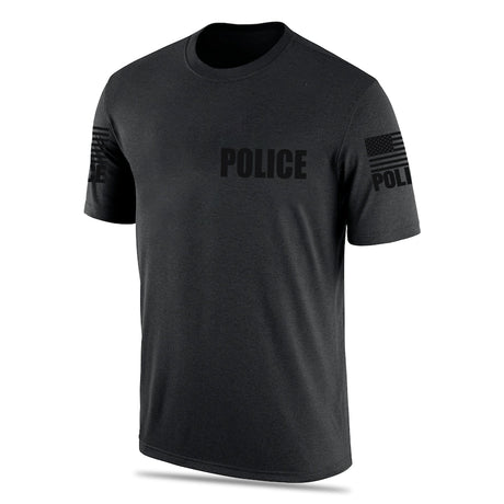 Black Police Men's Shirt - Short Sleeve - FEDS Apparel