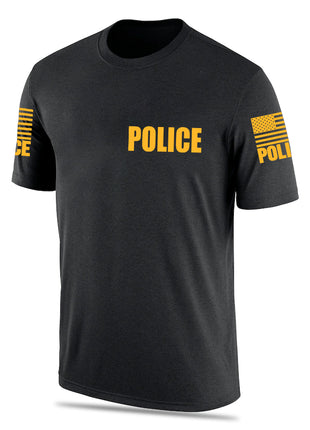 Black Police Men's Shirt - Short Sleeve - FEDS Apparel