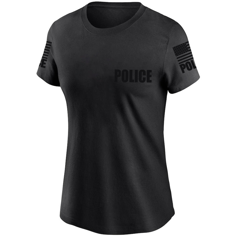 Black Police Women's Shirt - Short Sleeve - FEDS Apparel