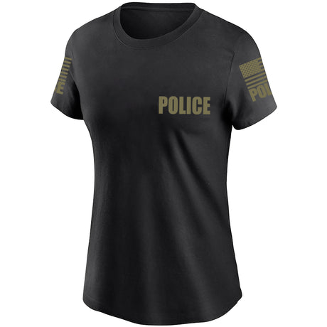 Black Police Women's Shirt - Short Sleeve - FEDS Apparel