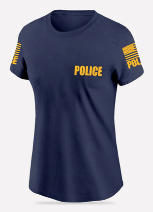 Navy Blue Police Women's Shirt - Short Sleeve - FEDS Apparel