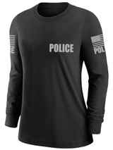 Black Police Women's Shirt - Long Sleeve - FEDS Apparel