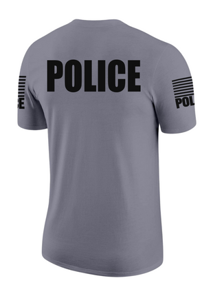 short sleeve slate gray police officer shirt