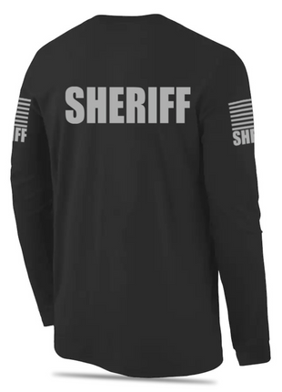 Black Sheriff Men's Shirt - Long Sleeve - FEDS Apparel