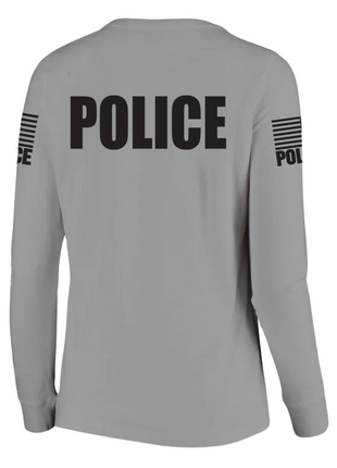 long sleeve womens gray police officer shirt