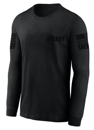 Black Sheriff Men's Shirt - Long Sleeve - FEDS Apparel
