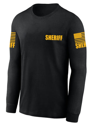 Black Sheriff Men's Shirt - Long Sleeve - FEDS Apparel
