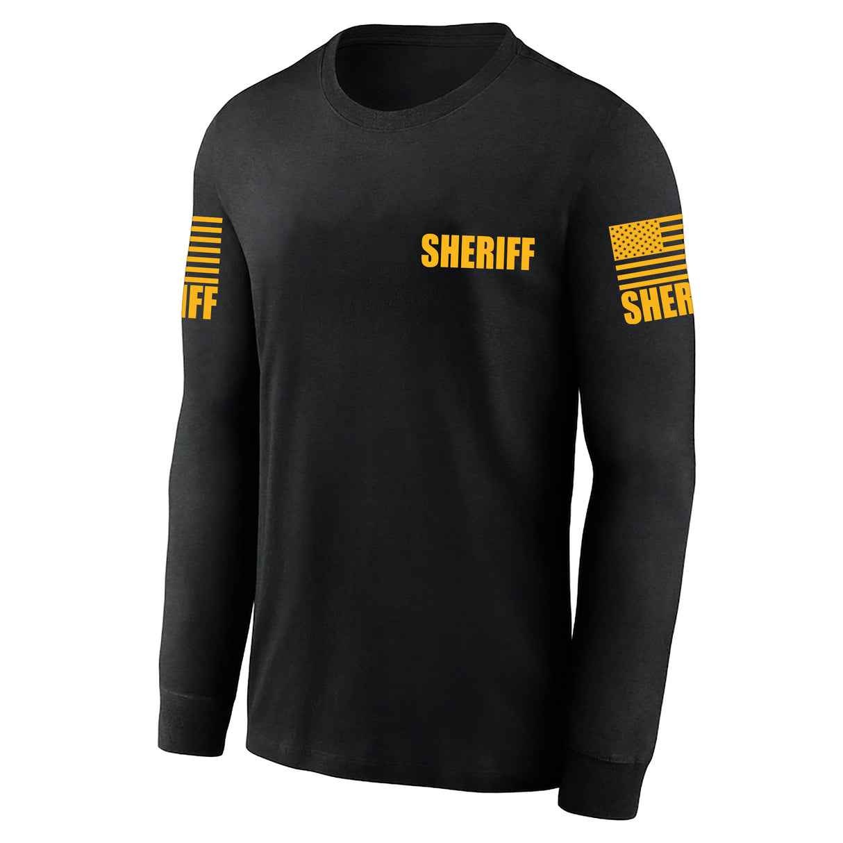 Black Sheriff Men's Shirt - Long Sleeve - FEDS Apparel