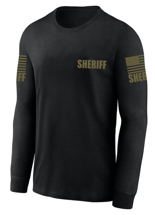 Black Sheriff Men's Shirt - Long Sleeve - FEDS Apparel