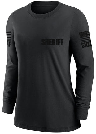 Black Sheriff Women's Shirt - Long Sleeve - FEDS Apparel