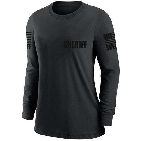 Black Sheriff Women's Shirt - Long Sleeve - FEDS Apparel