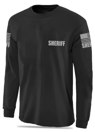 Black Sheriff Men's Shirt - Long Sleeve - FEDS Apparel