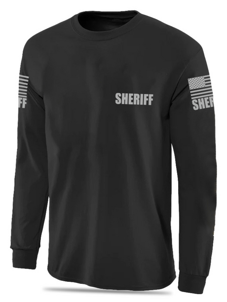 Black Sheriff Men's Shirt - Long Sleeve - FEDS Apparel