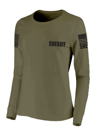 Drab Green Sheriff Women's Shirt - Long Sleeve - FEDS Apparel