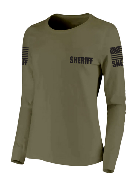Drab Green Sheriff Women's Shirt - Long Sleeve - FEDS Apparel