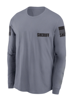 Gray Sheriff Men's Shirt - Long Sleeve - FEDS Apparel