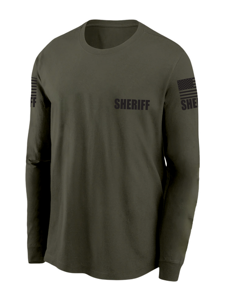 Drab Green Sheriff Men's Shirt - Long Sleeve - FEDS Apparel