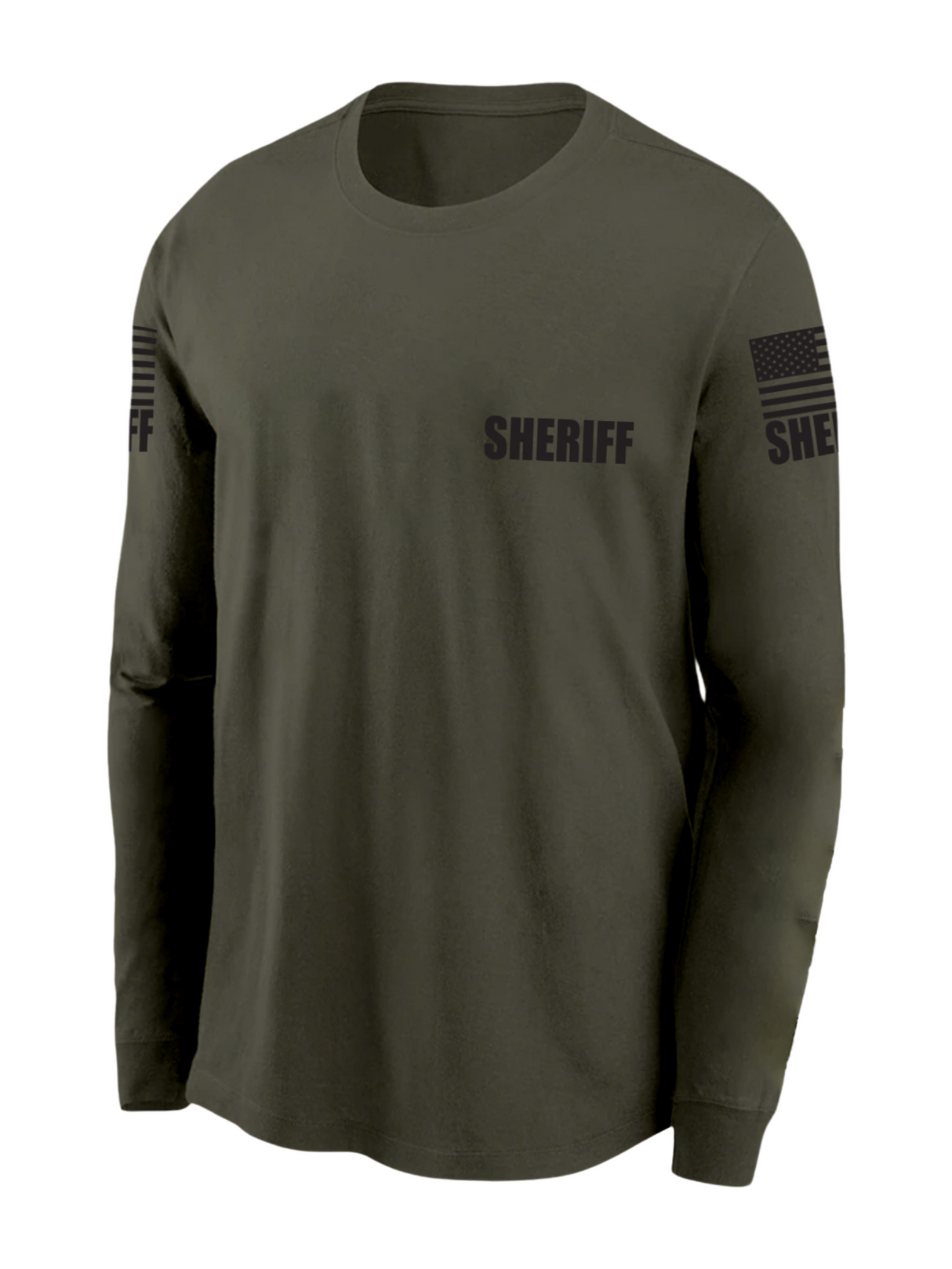 Drab Green Sheriff Men's Shirt - Long Sleeve - FEDS Apparel